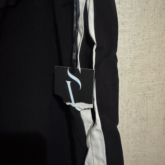 Simply Vera Vera wang women’s wide leg black pants white stripe - Picture 2 of 6